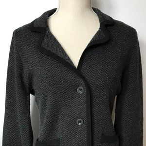 Jones & Co. Chevron Button Up Blazer